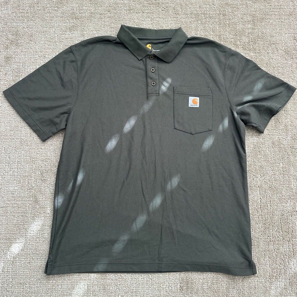 Carhartt Men's Olive Polo Shirt